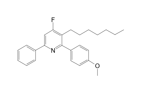 4-Fluoro-2-(4-(methoxyphenyl)-6-phenyl-3-heptylpyridine