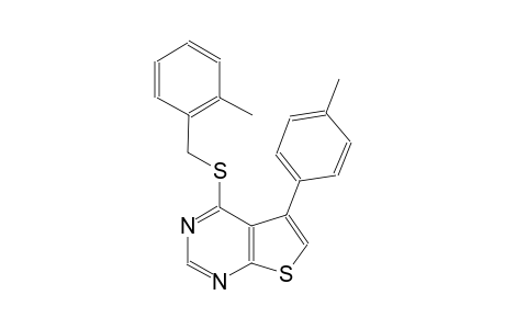 2-methylbenzyl 5-(4-methylphenyl)thieno[2,3-d]pyrimidin-4-yl sulfide