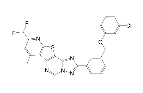 2-{3-[(3-chlorophenoxy)methyl]phenyl}-9-(difluoromethyl)-7-methylpyrido[3',2':4,5]thieno[2,3-e][1,2,4]triazolo[1,5-c]pyrimidine
