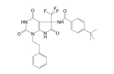 4-tert-Butyl-N-[2,4,6-trioxo-1-(2-phenylethyl)-5-(trifluoromethyl)-1H,2H,3H,4H,5H,6H,7H-pyrrolo[2,3-d]pyrimidin-5-yl]benzamide