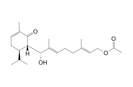 (8R,2E,6E)-8-Hydroxy-8-[(1S,6R)-6-isopropyl-3-methyl-2-oxocyclohex-3-enyl]-3,7-dimethylocta-2,6-dienyl Acetate