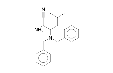 2-Amino-3-(dibenzylamino)-5-methyl-hexanenitrile