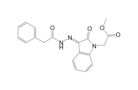 methyl {(3E)-2-oxo-3-[(phenylacetyl)hydrazono]-2,3-dihydro-1H-indol-1-yl}acetate