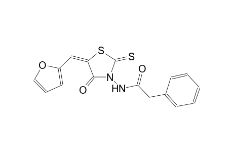 benzeneacetamide, N-[(5E)-5-(2-furanylmethylene)-4-oxo-2-thioxothiazolidinyl]-