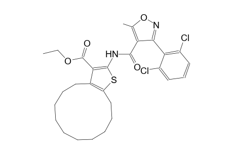 ethyl 2-({[3-(2,6-dichlorophenyl)-5-methyl-4-isoxazolyl]carbonyl}amino)-4,5,6,7,8,9,10,11,12,13-decahydrocyclododeca[b]thiophene-3-carboxylate