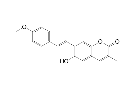 6-Hydroxy-3-methyl-7-[2'-(4"-methoxyphenyl)vinyl]-2H-[1]benzopyran-2-one
