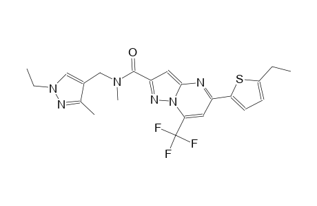N-[(1-ethyl-3-methyl-1H-pyrazol-4-yl)methyl]-5-(5-ethyl-2-thienyl)-N-methyl-7-(trifluoromethyl)pyrazolo[1,5-a]pyrimidine-2-carboxamide