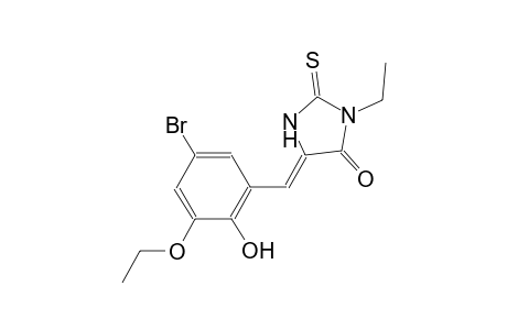 (5Z)-5-(5-bromo-3-ethoxy-2-hydroxybenzylidene)-3-ethyl-2-thioxo-4-imidazolidinone