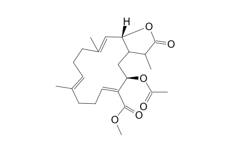 Methyl ester of (1Z,2S,3E,7E,11Z,13R)-13-Acetoxy-2,16-epoxy-16-oxocembra-1(15),3,7,11,-tetraen-20-oic acid