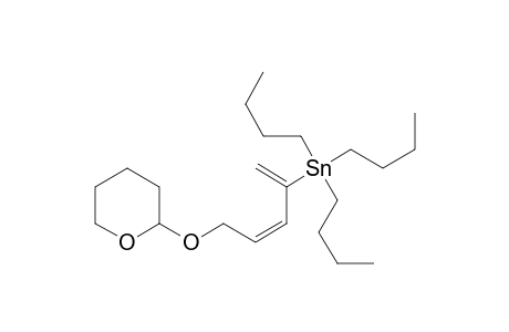 Stannane, tributyl[1-methylene-4-[(tetrahydro-2H-pyran-2-yl)oxy]-2-butenyl]-, (E)-