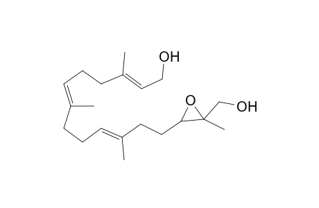 2,6,10,14-Tetramethyl-2,3-epoxy-6(E),10(E),14(E)-hexadecatriene-1,16-diol