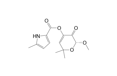 1H-Pyrrole-2-carboxylic acid, 5-methyl-, 5,6-dihydro-6-methoxy-2,2-dimethyl-5-oxo-2H-pyran-4-yl ester, (R)-