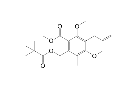 2-Allyl-6-methyl-4-(methoxycarbonyl)-5-[(pivaloyloxy)methyl]-resorcinol - dimethyl ether