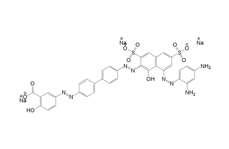 Benzoic acid, 5-[[4'-[[8-[(2,4-diaminophenyl)azo]-1-hydroxy-3,6-disulfo-2-naphthalenyl]azo][1,1'-biphenyl]-4-yl]azo]-2-hydroxy-, trisodium salt