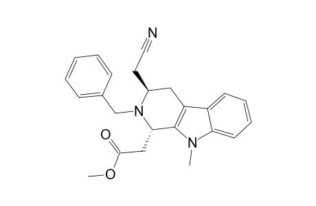 TRANS-2-BENZYL-3-CYANOMETHYL-1-(METHOXYCARBONYL-METHYL)-9-METHYL-1,2,3,4-TETRAHYDRO-9H-PYRIDO-[3.4-B]-INDOLE