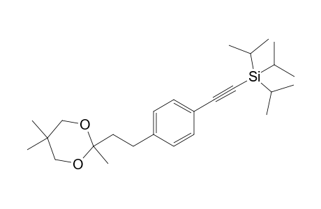 Triisopropyl((4-(2-(2,5,5-trimethyl-1,3-dioxan-2-yl)ethyl)phenyl)ethynyl)silane