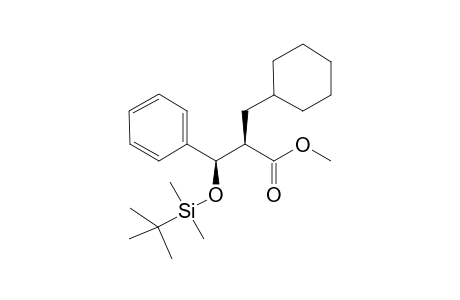 Methyl 2-(cyclohexylmethyl)-3-((1,1-dimethylethyl)dimethylsilyloxy)-3-phenylpropanoate (syn isomer)