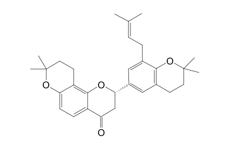 (2S)-2-[3,4-Dihydro-2,2-dimethyl-8-(3-methylbut-2-enyl)-2H-1-benzopyran-6-yl]-2,3,9,10-tetrahydro-8,8-dimethyl-4H,8H-benzo[1,2-b:3,4-b']dipyran-4-one