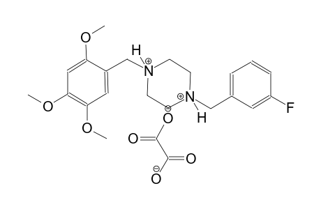1-(3-fluorobenzyl)-4-(2,4,5-trimethoxybenzyl)piperazinediium oxalate