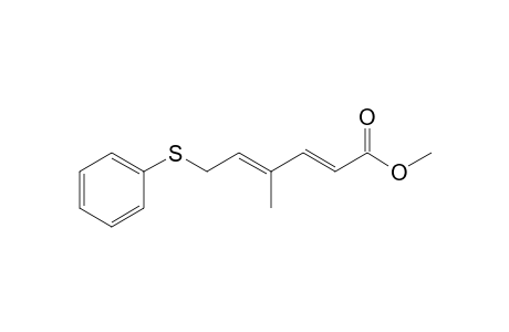 (2E,4E)-Methyl 4-methyl-6-(phenylthio)hexa-2,4-dienoate