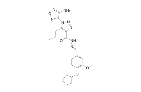 1-(4-amino-1,2,5-oxadiazol-3-yl)-N'-{(E)-[4-(cyclopentyloxy)-3-methoxyphenyl]methylidene}-5-propyl-1H-1,2,3-triazole-4-carbohydrazide