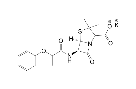 3,3-DIMETHYL-7-OXO-6-(2-PHENOXYPROPIONAMIDO)-4-THIA-1-AZABICYCLO[3.2.0]HEPTANE-2-CARBOXYLIC ACID, POTASSIUM SALT