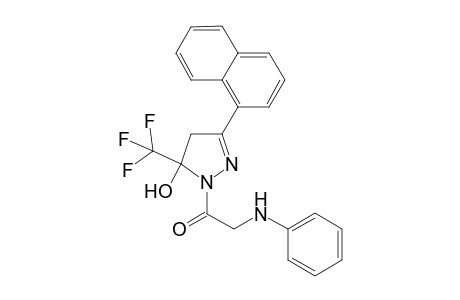 5-Trifluoromethyl-5-hydroxy-4,5-dihydro-3-(1-naphthyl)-1H-1-(phenylaminoacetyl)pyrazole