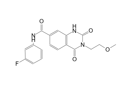 N-(3-fluorophenyl)-3-(2-methoxyethyl)-2,4-dioxo-1,2,3,4-tetrahydro-7-quinazolinecarboxamide
