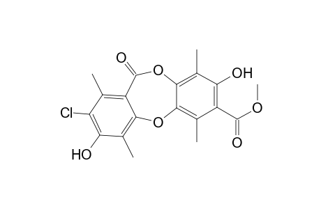 11H-Dibenzo[b,e][1,4]dioxepin-7-carboxylic acid, 2-chloro-3,8-dihydroxy-1,4,6,9-tetramethyl-11-oxo-, methyl ester