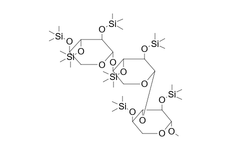 METHYL 2,4-DI-O-TRIMETHYLSILYL-3-O-[2',3'-DI-O-TRIMETHYLSILYL-4'-O-(2,3,4-TRI-O-TRIMETHYLSILYL-BETA-D-XYLOPYRANOSYL)-BETA-D-XYLOPYRANOSYL]-BETA-D-XYLOPYRANOSIDE