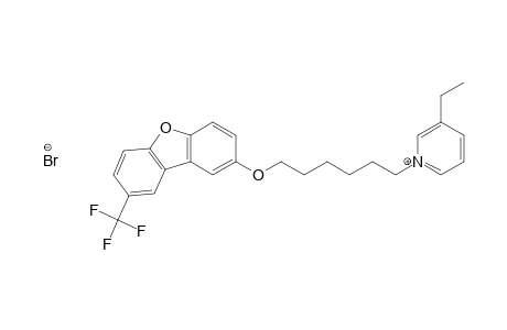 BromidePyridinium, 3-ethyl-1-[6-[[8-(trifluoromethyl)-2-dibenzofuranyl]oxy]hexyl]-, bromide