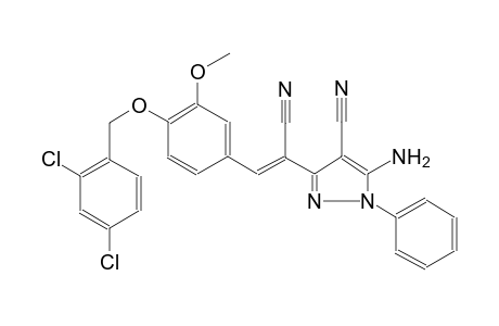 1H-pyrazole-3-acetonitrile, 5-amino-4-cyano-alpha-[[4-[(2,4-dichlorophenyl)methoxy]-3-methoxyphenyl]methylene]-1-phenyl-