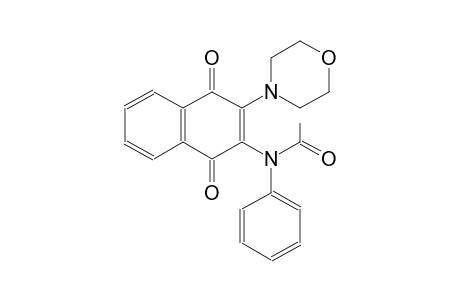 N-[3-(4-morpholinyl)-1,4-dioxo-1,4-dihydro-2-naphthalenyl]-N-phenylacetamide