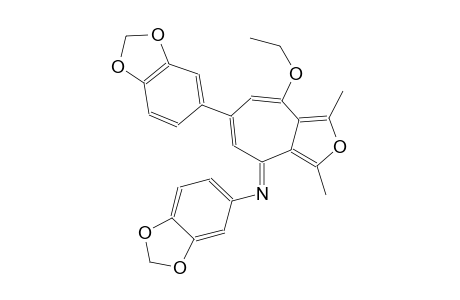 N-[(4E)-6-(1,3-benzodioxol-5-yl)-8-ethoxy-1,3-dimethyl-4H-cyclohepta[c]furan-4-ylidene]-1,3-benzodioxol-5-amine