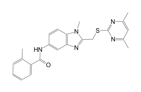 benzamide, N-[2-[[(4,6-dimethyl-2-pyrimidinyl)thio]methyl]-1-methyl-1H-benzimidazol-5-yl]-2-methyl-