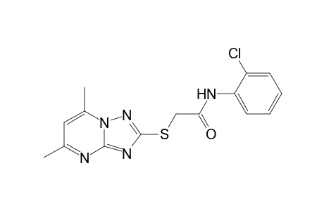 N-(2-chlorophenyl)-2-(5,7-dimethyl-[1,2,4]triazolo[1,5-a]pyrimidin-2-ylthio)acetamide