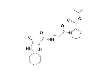 4-[{(t-Butoxy-prolino)carbonyl}ethyl]-2-carbamoyl-1,4-diazaspiro[4.5]dec-1-en-3-one