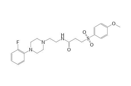 N-{2-[4-(2-fluorophenyl)-1-piperazinyl]ethyl}-3-[(4-methoxyphenyl)sulfonyl]propanamide