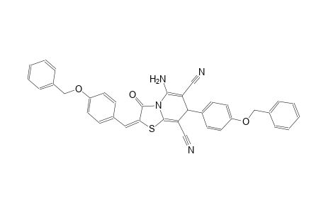 7H-thiazolo[3,2-a]pyridine-6,8-dicarbonitrile, 5-amino-2,3-dihydro-3-oxo-7-[4-(phenylmethoxy)phenyl]-2-[[4-(phenylmethoxy)phenyl]methylene]-, (2E)-