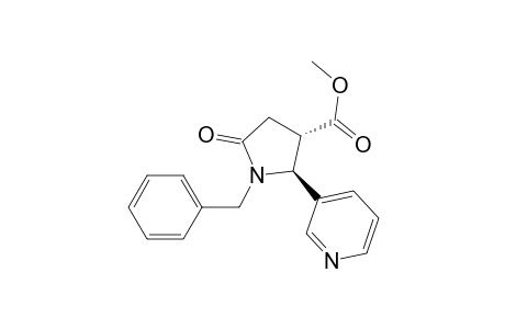 1-Benzyl-trans-4-(carbomethoxy)-5-(3-pyridyl)-2-pyrrolidinone