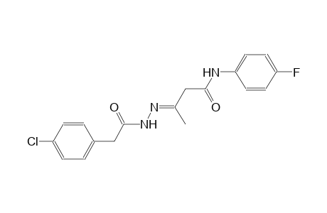 benzeneacetic acid, 4-chloro-, 2-[(E)-3-[(4-fluorophenyl)amino]-1-methyl-3-oxopropylidene]hydrazide