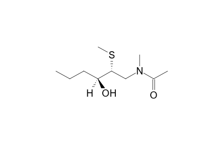 (+-)-N-Methyl-N-[(2'R*,3'S*)-2'-methylthio-3'-hydroxyhexyl]acetamide