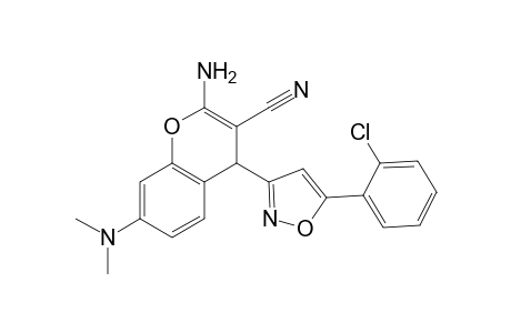 2-Amino-3-cyano-7-dimethylamino-4-(5-(2-chlorophenyl)-isoxazol-3-yl)-4H-chromene