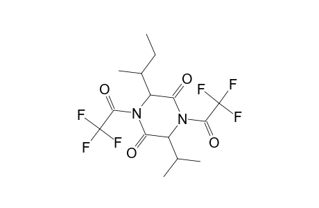 3-Sec-butyl-6-isopropyl-1,4-bis(trifluoroacetyl)-2,5-piperazinedione
