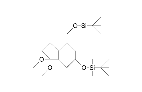 4-([T-Butyl-dimethyl-siloxy]-methyl)-1,1-dimethoxy-6-(T-butyl-dimethyl-siloxy)-3aa, 4a-5,7a-tetrahydro-1H-indane