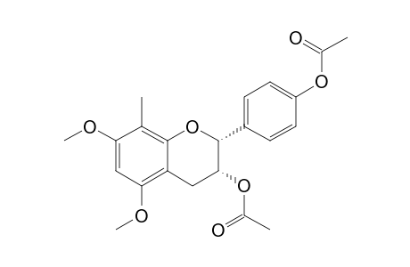 TUPICHINOL-B-PERACETYLATED;(2R,3R)-3,4'-DIACETOXY-5,7-DIMETHOXY-8-METHYLFLAVAN