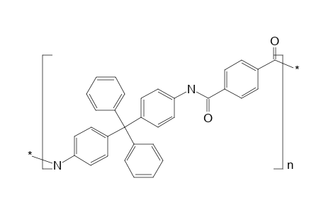 Poly(tetraphenylmethane terephthalamide)