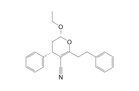 cis-2-Ethoxy-6-phenethyl-4-phenyl-3,4-dihydro-2H-pyran-5-carbonitrile