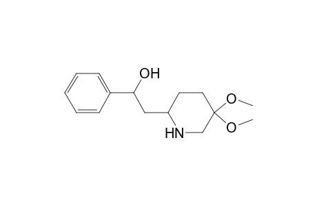 2-(2'-hydroxy-2'-phenylethyl)-5,5-dimethoxypiperidine