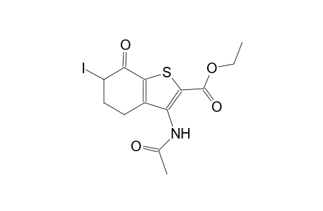 benzo[b]thiophene-2-carboxylic acid, 3-(acetylamino)-4,5,6,7-tetrahydro-6-iodo-7-oxo-, ethyl ester